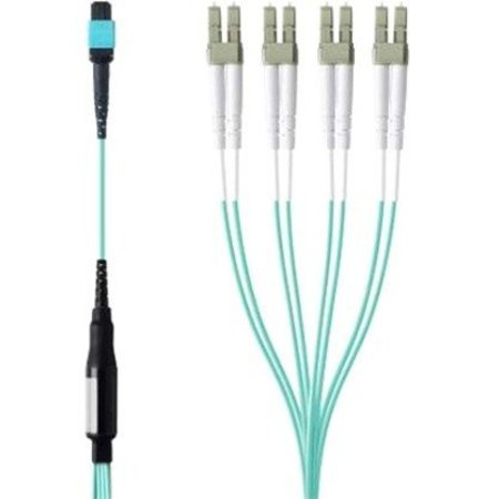 BELKIN Mtp To Lc Fiber Optic Cable; Mtp/4X Lc; 50/125; Om3; Plenum;3 Meter F2CF005-3M